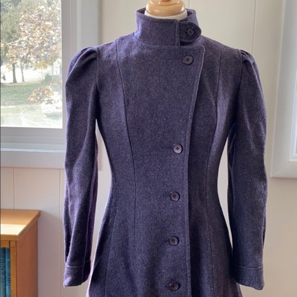 VTG 70s does Edwardian Victorian Puff Sleeve Coat - Picture 4 of 10